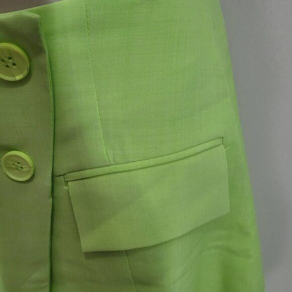 WeWoreWhat Sharp Green Suiting Blazer Skirt X-Small - Picture 2 of 6